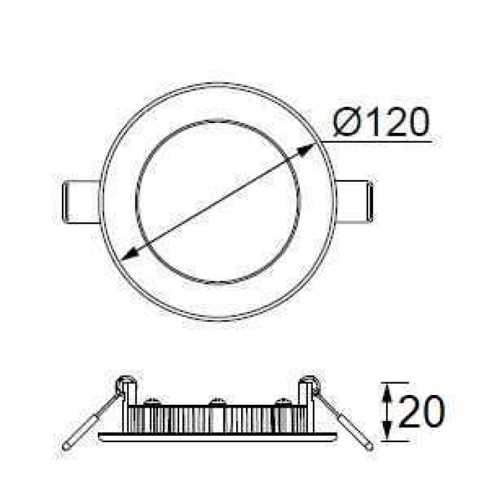 JUPİTER LD471 B 6W SIVA ALTI SLİM LED PANEL