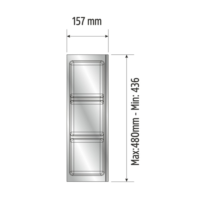 Mutfak, Çekmece içi Antrasit Gri Kaşıklık 16x48 cm
