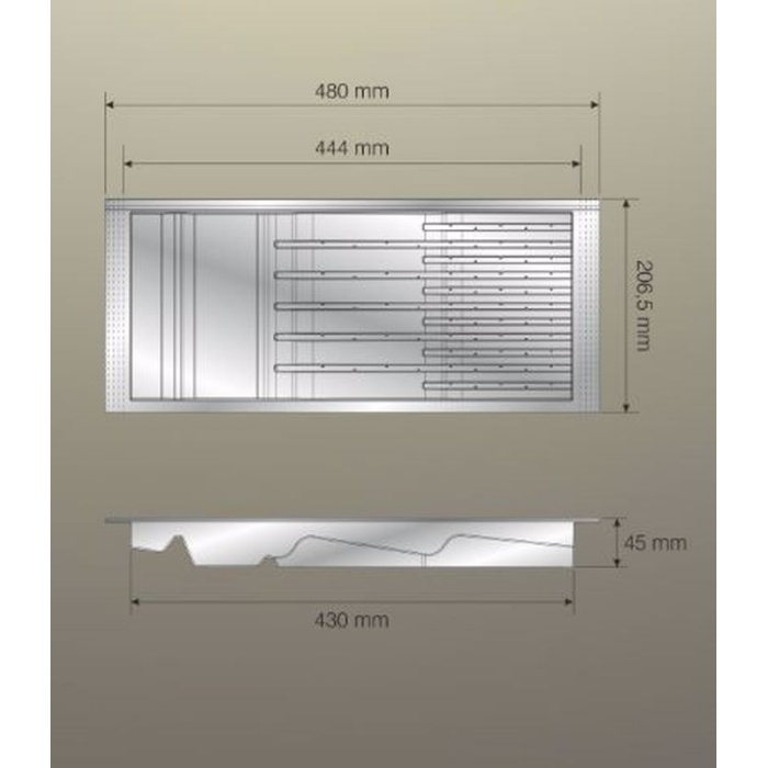 çekmece İçi Beyaz Bıçaklık 48x21 boydan 4.5 cm Kesilebilir.