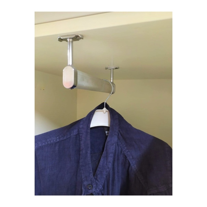 Dolap Içi 40 cm Oval Elbise Askı Borusu, Tavan Askı Aparatı Vidaları Hediye