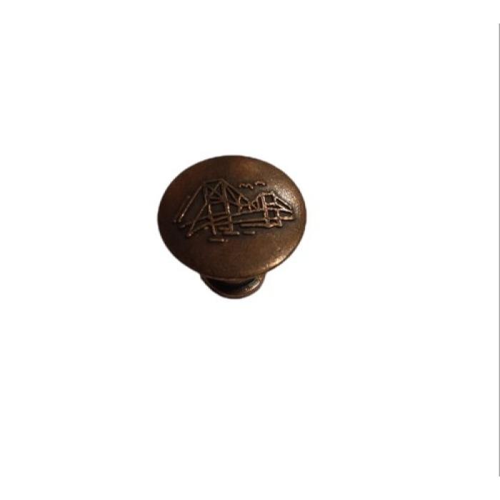 Boğaziçi Antik Bakır Düğme Çekmece Dolap Mobilya Kulpları Düğmesi