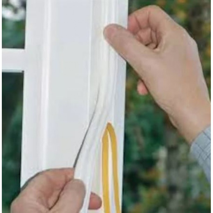 Kapı Ve Pencere İzolasyon Bandı - Fitili Kauçuk Beyaz 3 X 2 =6 Metre