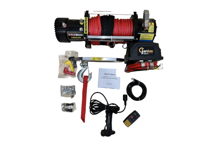 Janlas Extreme 13000 LB Sentetik Kırmızı Halat 4x4 Offroad Vinç 24V