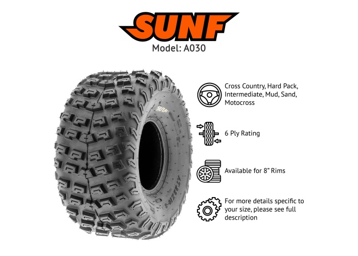 SUNF 22X10-8 A030 6PR Atv Arka Lastik