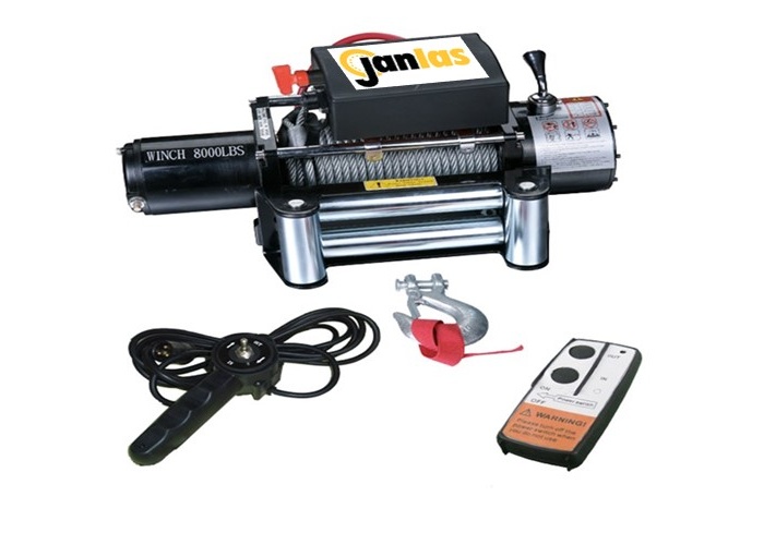 Janlas 6500 lbs Çelik Halat 4x4 Offroad Vinç Uzaktan Kumandalı