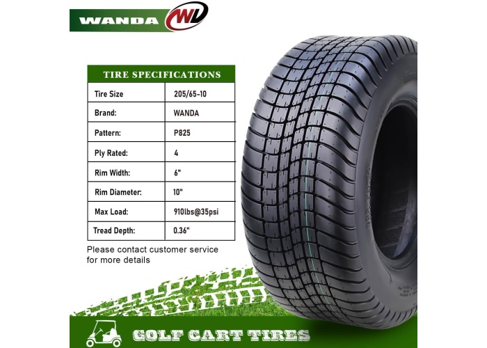 Wanda 205/65-10 P825 10PR  Golf Arabası Lastiği
