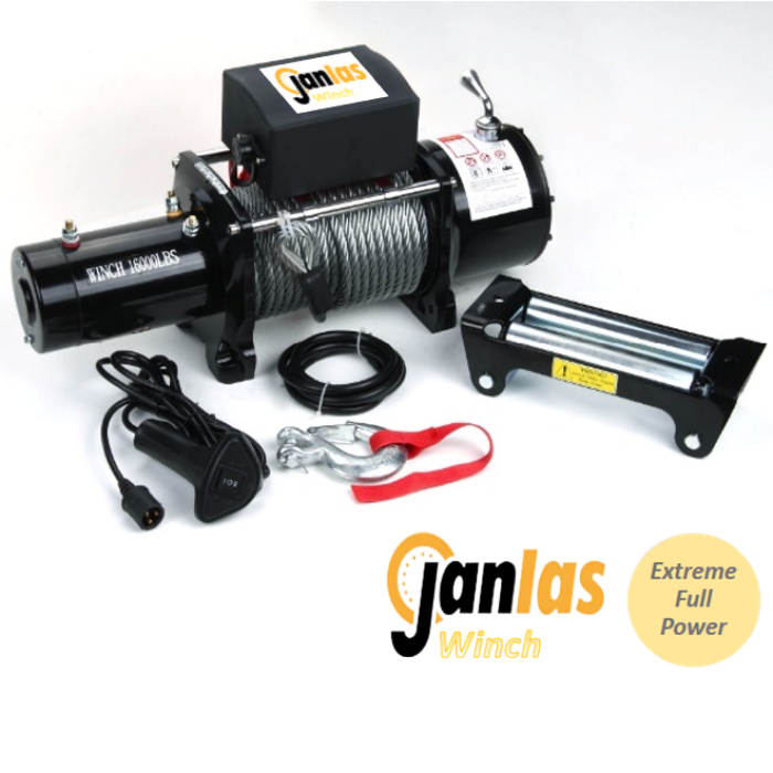 Janlas Extreme 16000 LB Çelik Halat 4x4 Offroad ve Oto Kurtarıcı Vinç 24V