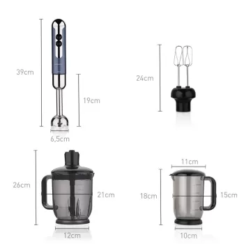 KORKMAZ A447-13 MİA MEGA BLENDER SET AZURA/KROM