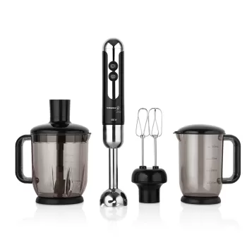 KORKMAZ A447-12 MİA MEGA BLENDER SET SİYAH/KROM