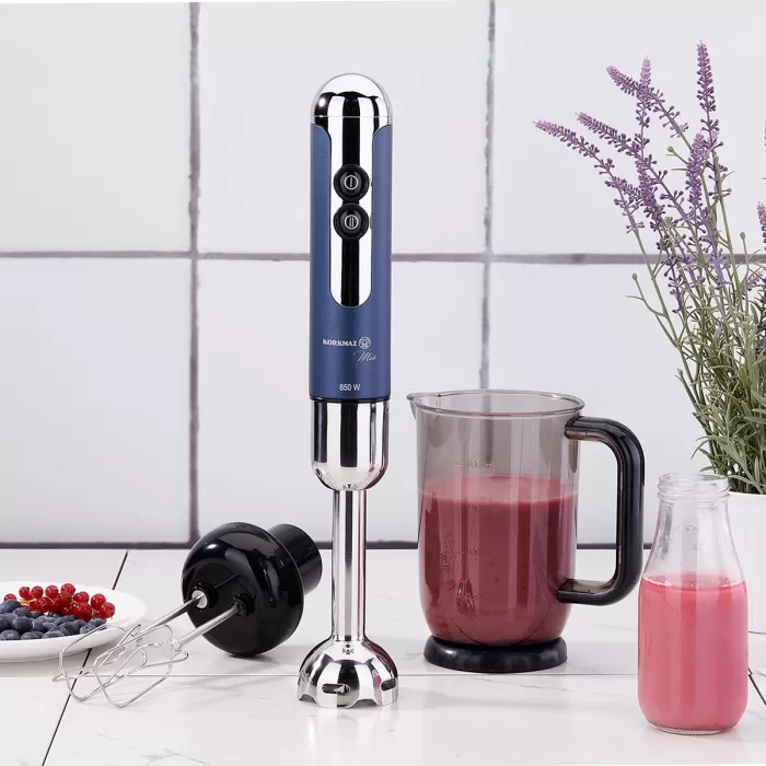 KORKMAZ A447-13 MİA MEGA BLENDER SET AZURA/KROM