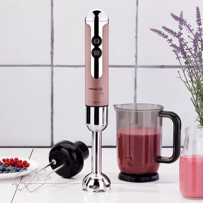 KORKMAZ A447-09 MİA MEGA BLENDER SET ROSAGOLD-KROM