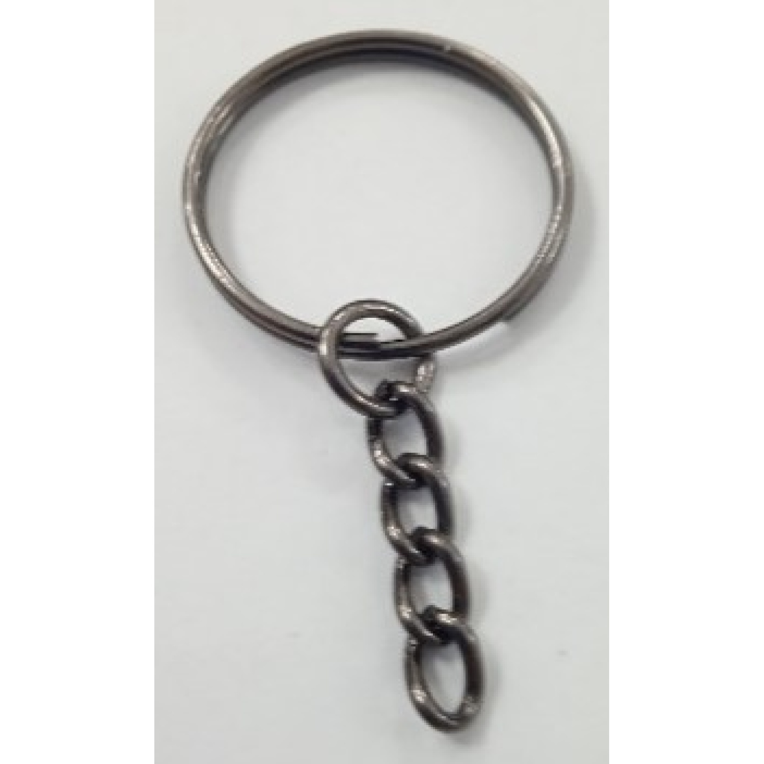 2 cm Zincirli Anahtarlık Halkası Üstten C Bağlantılı Tel Füme - (250 )