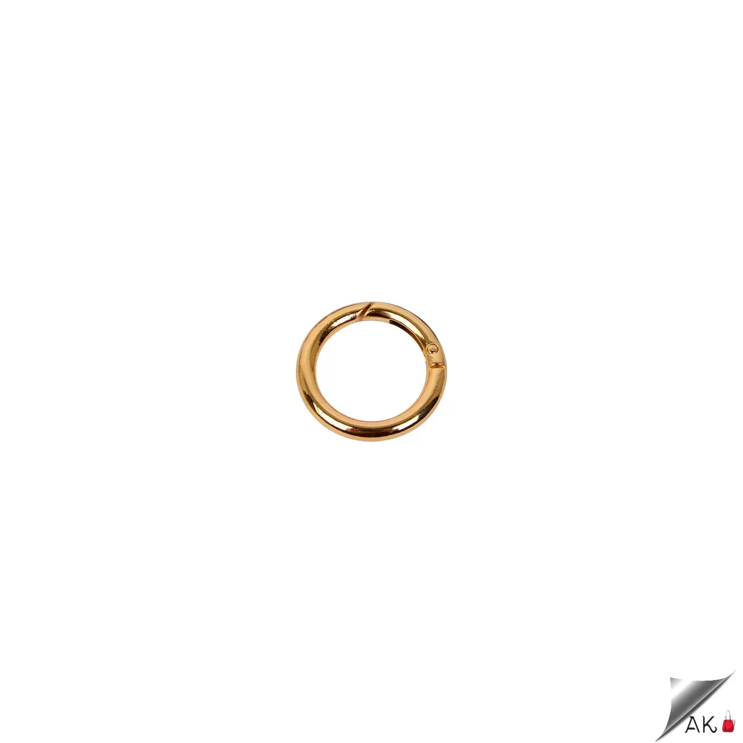 Aklar Malzeme 2.5 cm Metal Yaylı Halka Light (Gold) - 25 Adet