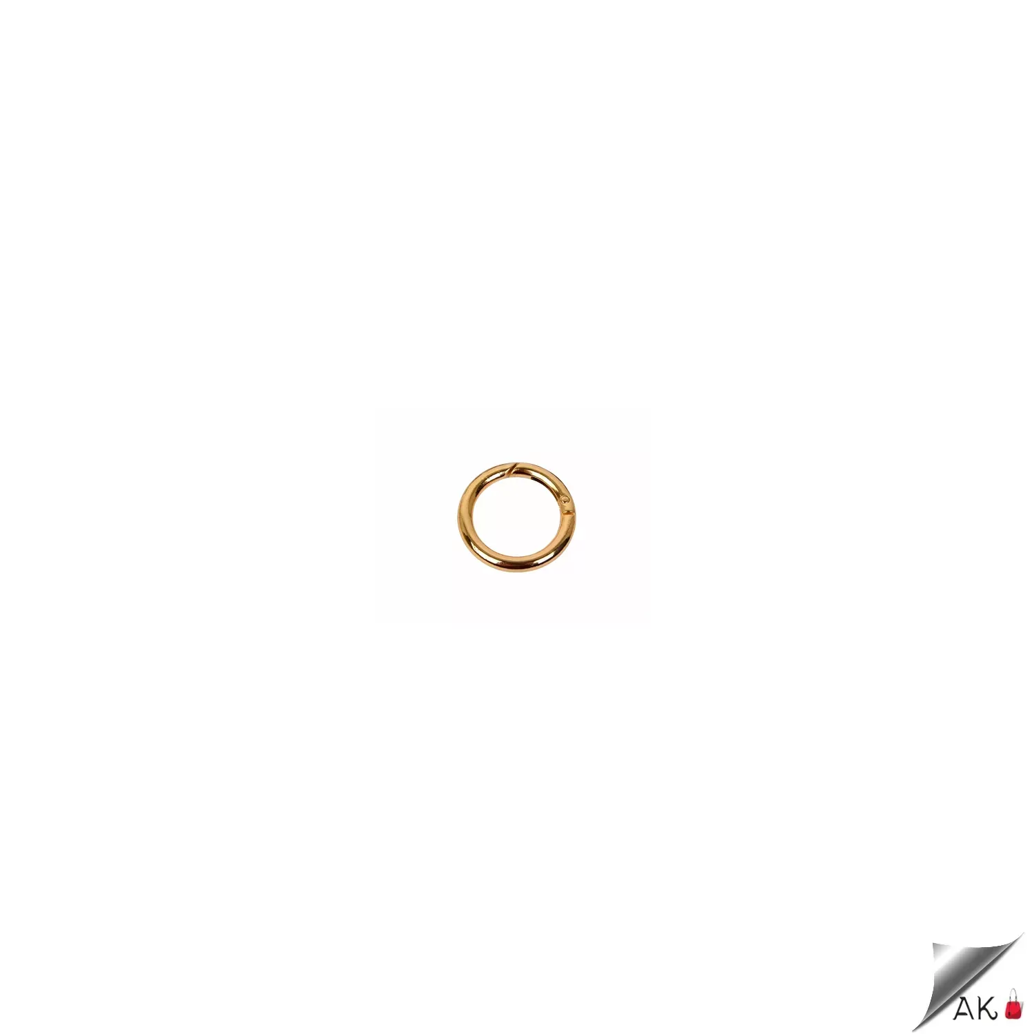 Aklar Malzeme 1.5 cm Metal Yaylı Halka Light (Gold) - 10 Adet