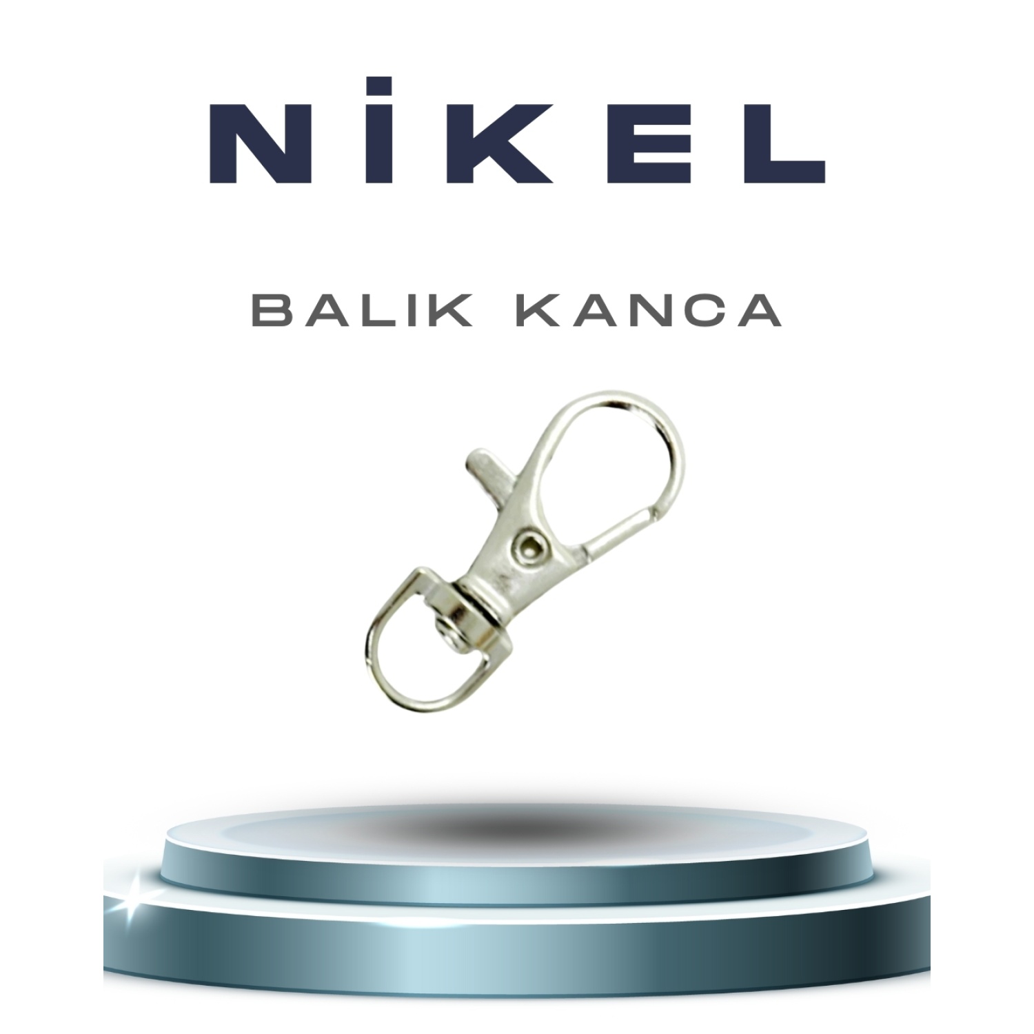 1 Adet Balık Kanca Gümüş  (Anahtarlık Halkası)