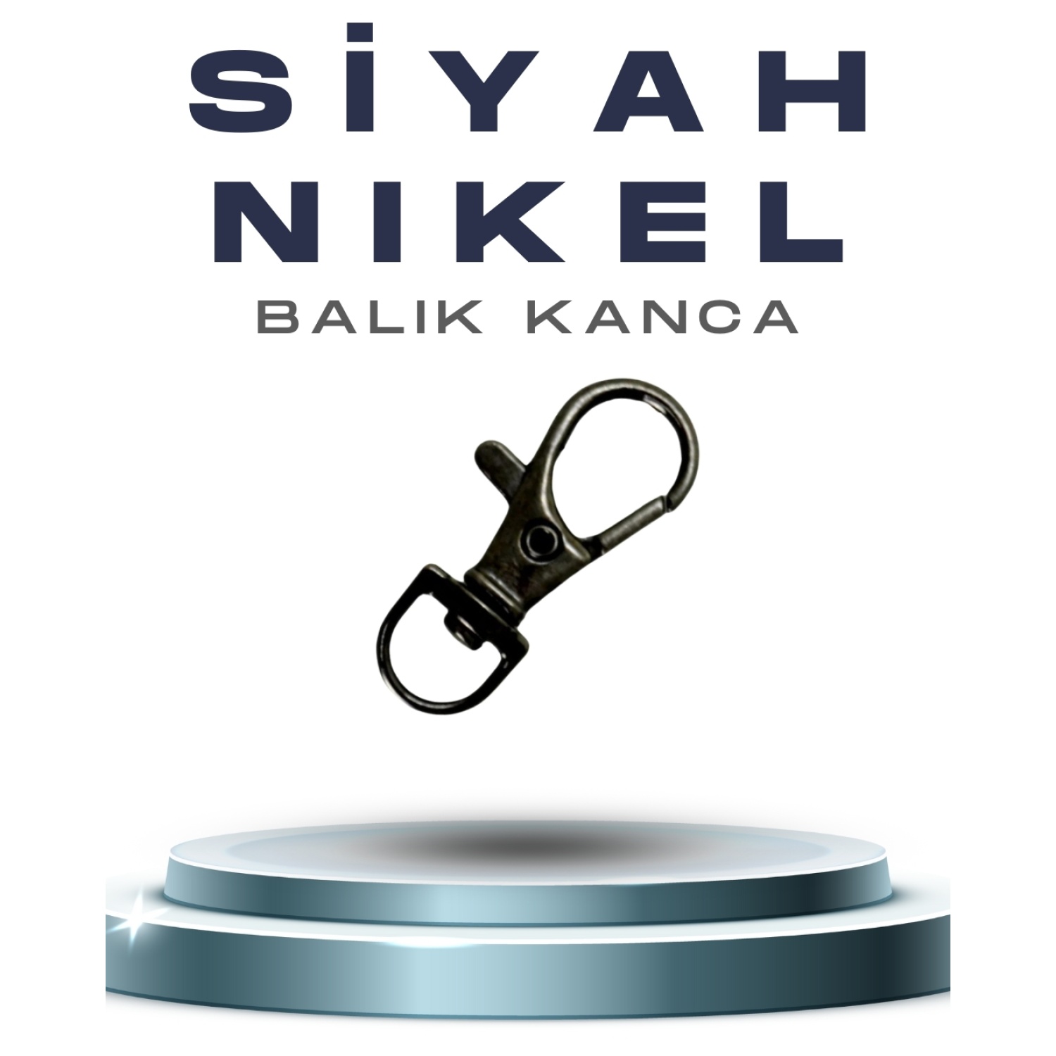 1 Adet Balık Kanca Siyah (Anahtarlık Halkası)
