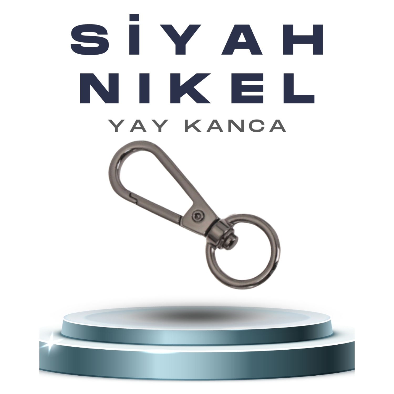 1 cm Yay Kanca  Siyah ( 50 adet )