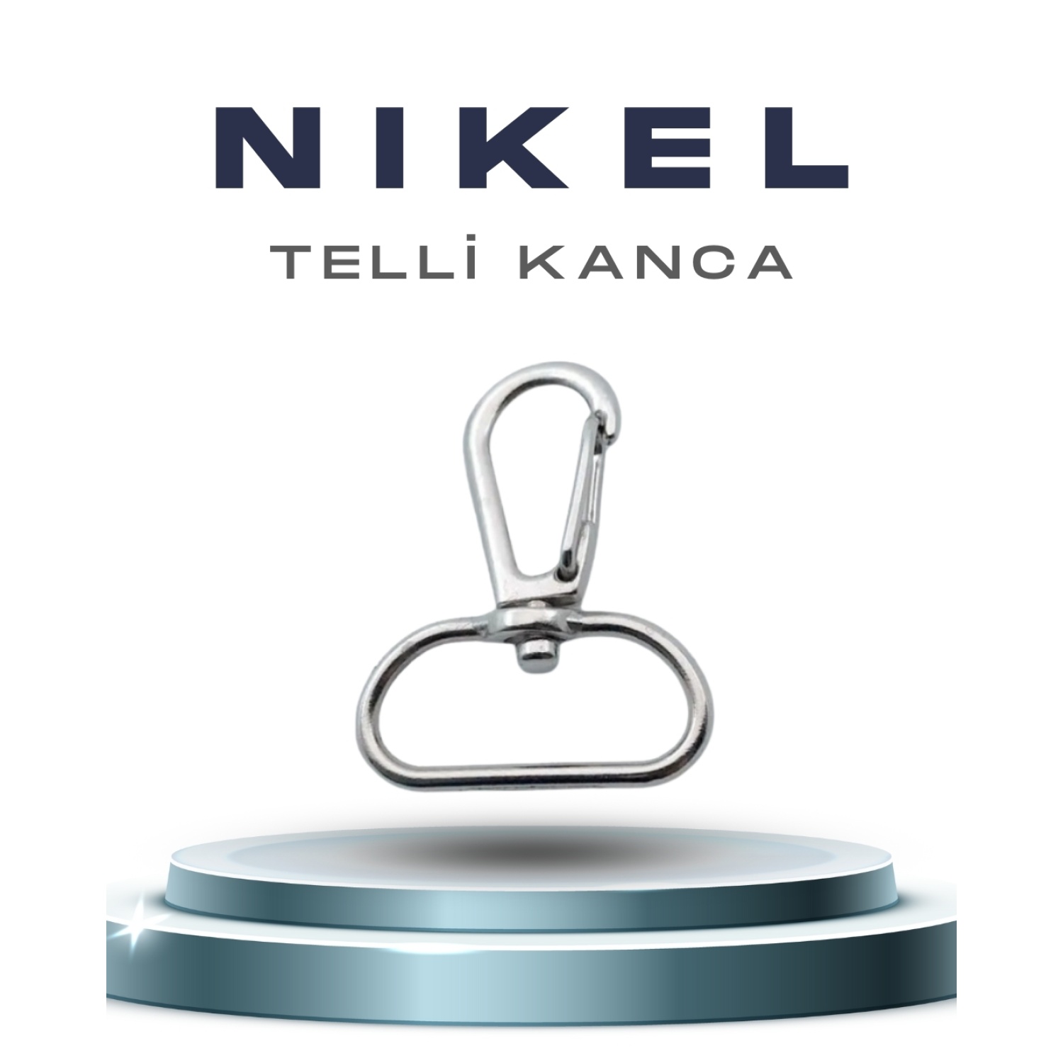 2.5 cm Telli Kanca Nikel  - 100 Adet