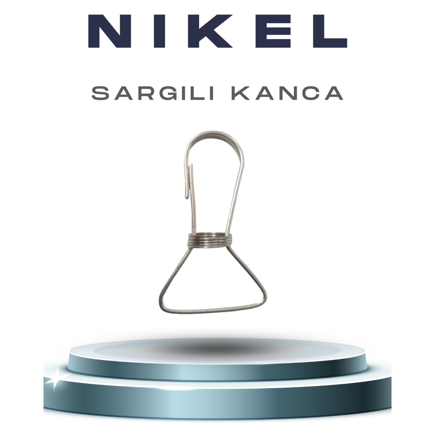 2 cm Sargılı Kanca Nikel  - 50 Adet
