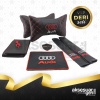 Audi Deri Oto Boyun Yastığı Seti  - Audi Boyun Yastığı - Lüx Deri Set