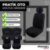 Dacia Uyumlu Oto Koltuk Minderi - Oto Koltuk Koruyucu Minder - Ön İki + Arka Serme
