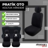 Seat Uyumlu Oto Koltuk Minderi - Oto Koltuk Koruyucu Minder - Ön İki + Arka Serme