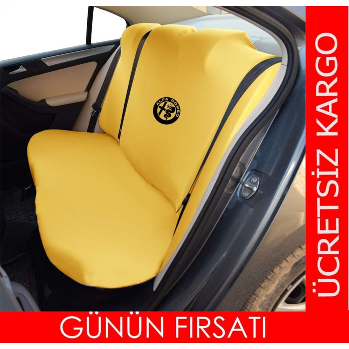 Alfa Romeo Uyumlu Oto Servis Kılıfı - Likralı Kumaş Gerdirme Lastikli - 4 Parça