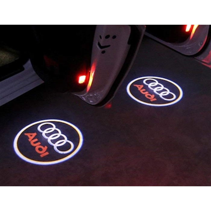 Audi Marka Kapı Altı Hayalet Logo - Pilli Yapıştırmalı Kapıaltı Logo