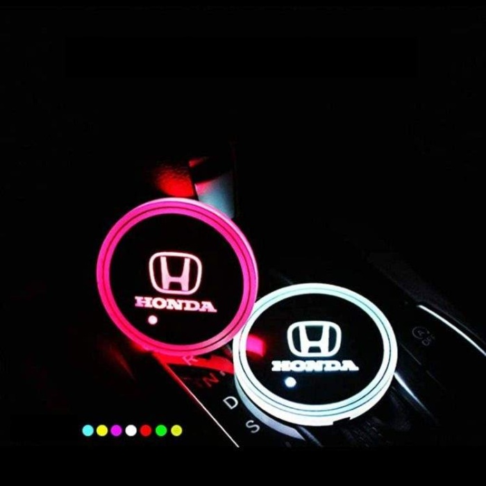 Honda Ledli Işıklı Bardaklık Altı - Usb Şarjlı - RGB Modlu -
