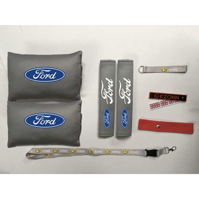 Ford Uyumlu Oto Kumaş Yastık ve Konfor Seti - Ford Oto Boyun Yastığı