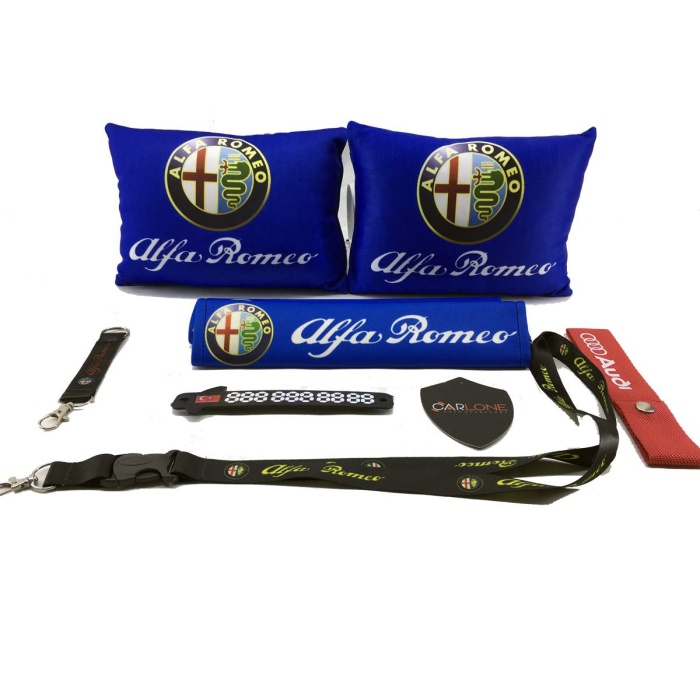 Alfa Romeo Konfor Seti - Alfa Romeo Oto Boyun Yastık Seti Kumaş