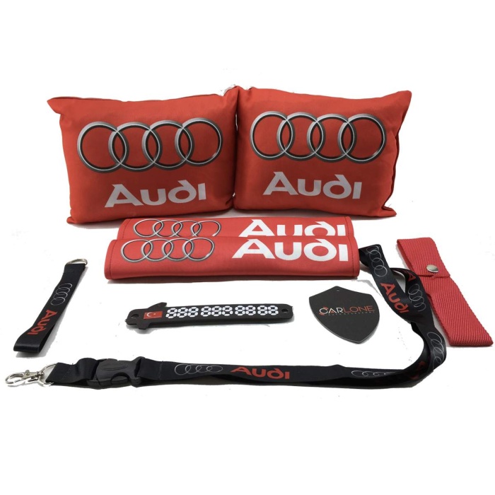 Audi Konfor Seti - Audi Oto Yastık Seti Kumaş - Audi Oto Boyun Yastığı Takımı