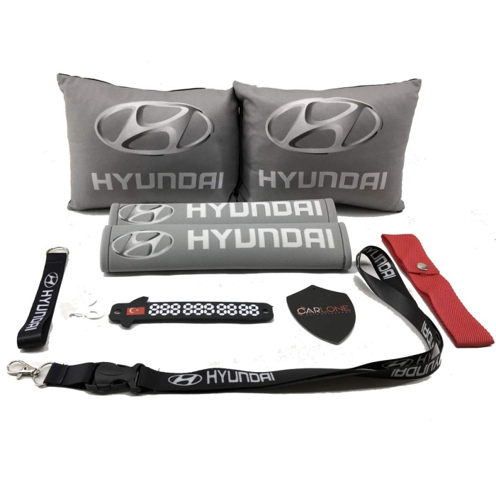 Hyundai Konfor Seti - Hyundai Oto Yastık Seti Kumaş - Hyundai Oto Boyun Yastığı Takım