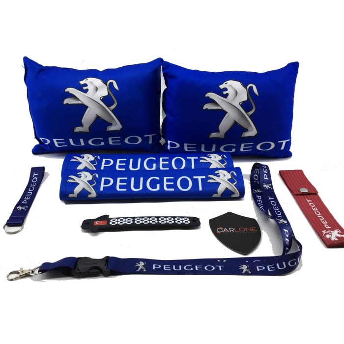 Peugeot Konfor Seti - Peugeot Oto Yastık Seti Kumaş - Peugeot Oto Boyun Yastığı Takım