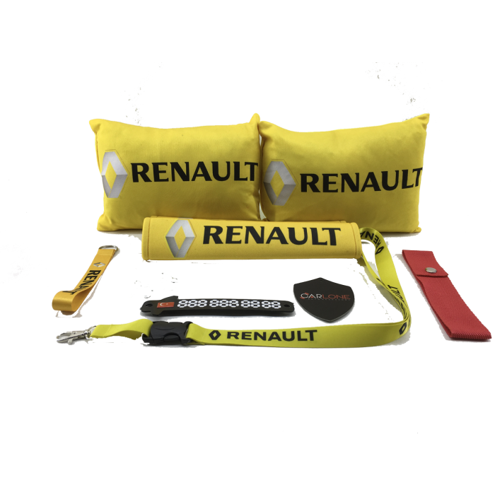 Renault Konfor Seti - Renault Oto Yastık Seti Kumaş - Renault Oto Boyun Yastığı Takım