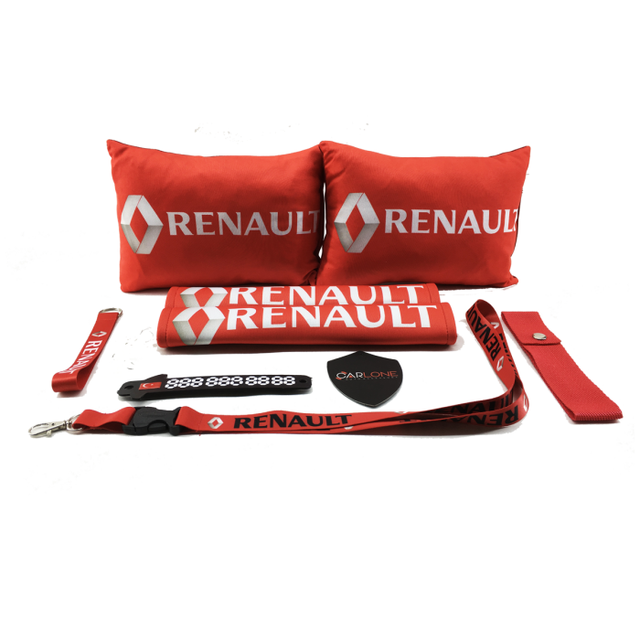 Renault Konfor Seti - Renault Oto Yastık Seti Kumaş - Renault Oto Boyun Yastığı Takım