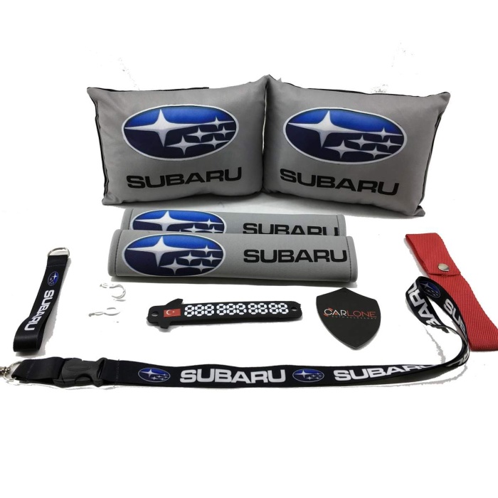 Subaru Konfor Seti - Subaru Oto Yastık Seti Kumaş - Subaru Oto Boyun Yastığı Takım