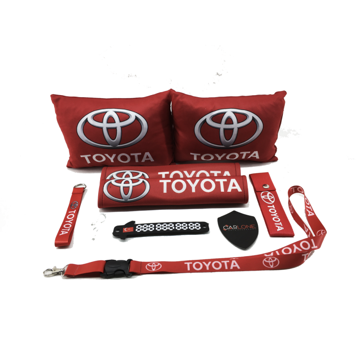 Toyota Konfor Seti - Toyota Oto Yastık Seti Kumaş - Toyota Oto Boyun Yastığı Takım