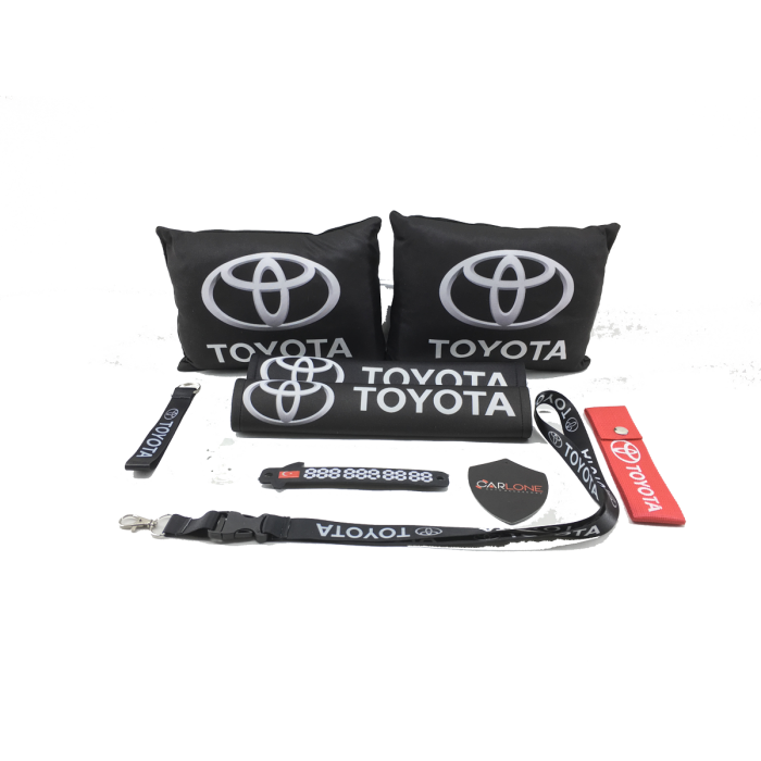 Toyota Konfor Seti - Toyota Oto Yastık Seti Kumaş - Toyota Oto Boyun Yastığı Takım