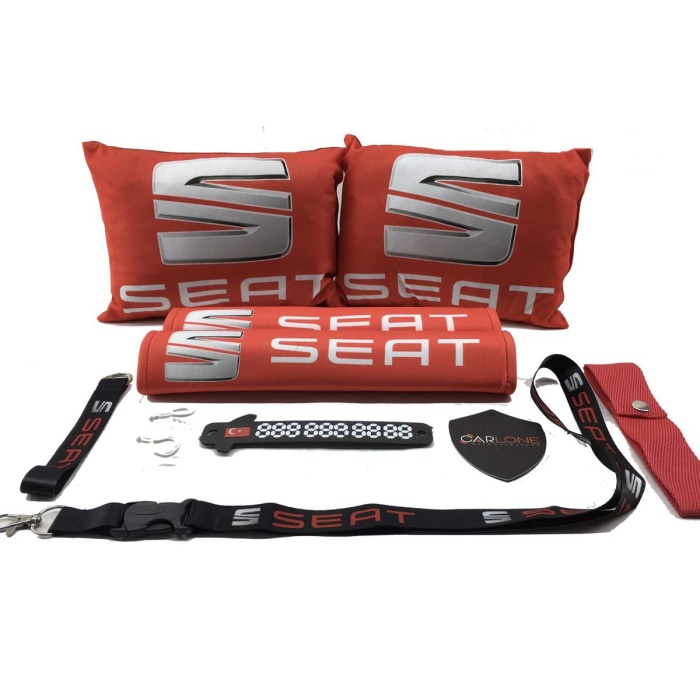Seat Uyumlu Oto Kumaş Yastık ve Konfor Seti-Seat Oto Boyun Yastığı