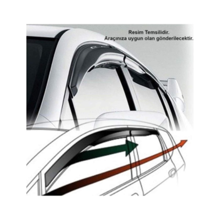 Hyundai H100 ve Kia Bangoo Kamyonet 2li Mugen Sport Cam Rüzgarlğı / Carlone / A+ Ürün