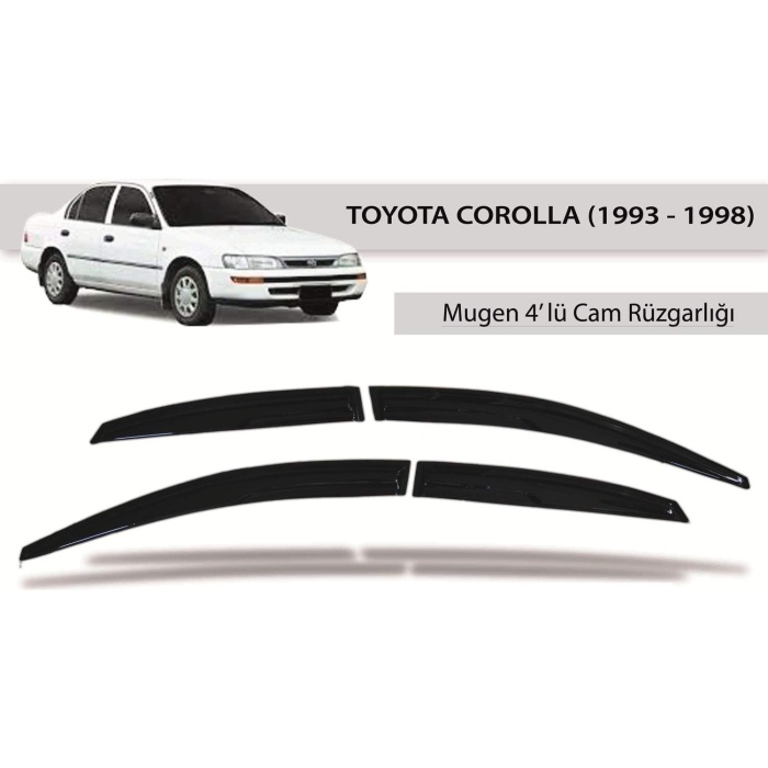 Toyota Corolla Efsane Kasa 1993-1998 Mugen Sport Cam Rüzgarlğı / Carlone / A+ Ürün