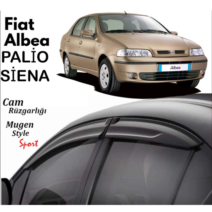 Fiat Albea Palio Siena Mugen Sport Cam Rüzgarlğı / Carlone / A+ Ürün