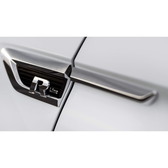Volkswagen R Line 4parça Siyah Çamurluk Arması Venti -Metal ve Nikelaj Kaplamalı A+ Ürün