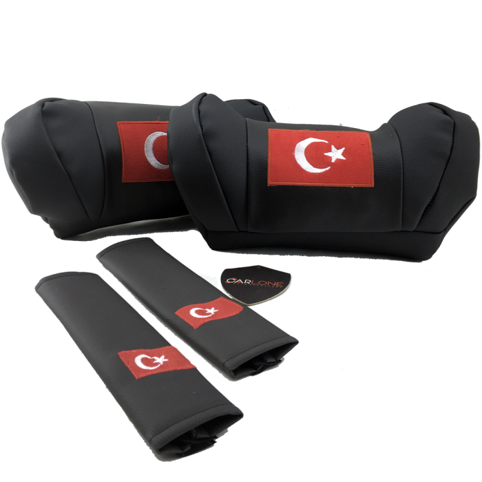 Türkiye 4boyutlu Deri Oto Boyun Yastığı Ve Deri Kemer Pedi