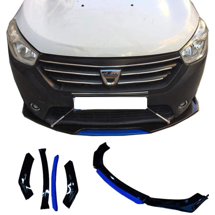Dacia DockerUyumlu Ön Lip mavi Renkli 4 Parça - A+ Ürün - Dayanıklı Malzeme