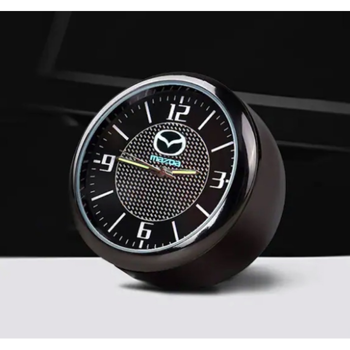 Mazda Torpido Üstü Markalı Retro Saat Reflektörlü Akrep&Yelkovan