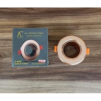 AC AYDINLATMA Rose GU10 Duylu Dekoratif Yuvarlak Sıva Altı 2li Kasa