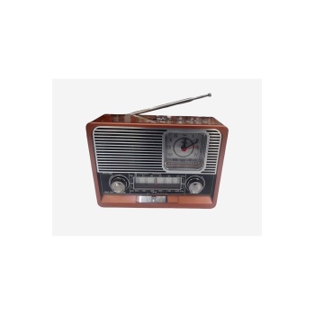 OCASSO USB Şarjlı Saat Göstergeli Fenerli Nostaljik MP3 Çalar