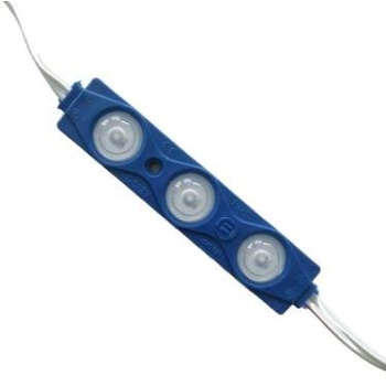 12 Volt 2,4 Watt Üç Mercekli Mavi Işık 200lü Modül Led